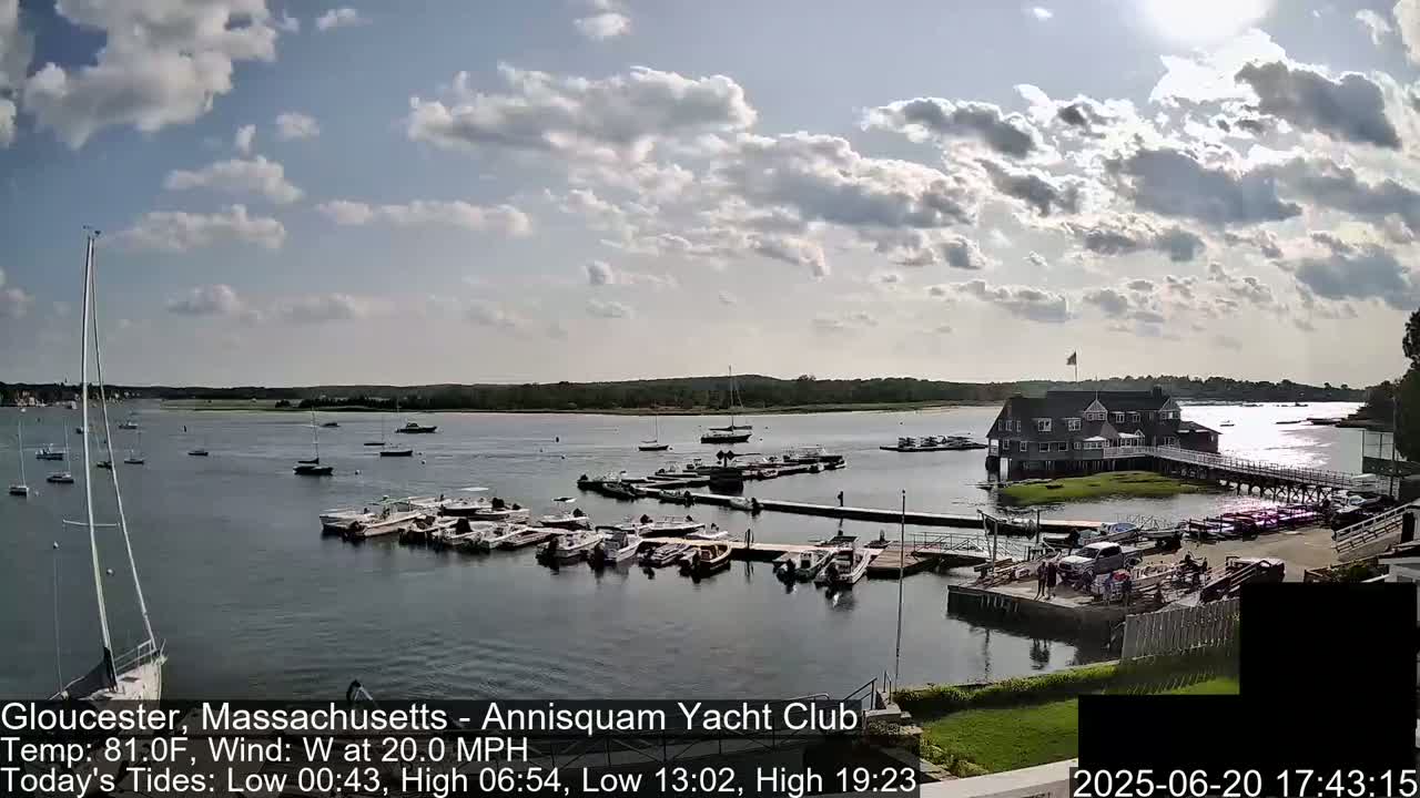 Annisquam Yacht Club Live Cam - Gloucester, Massachusetts, USA 