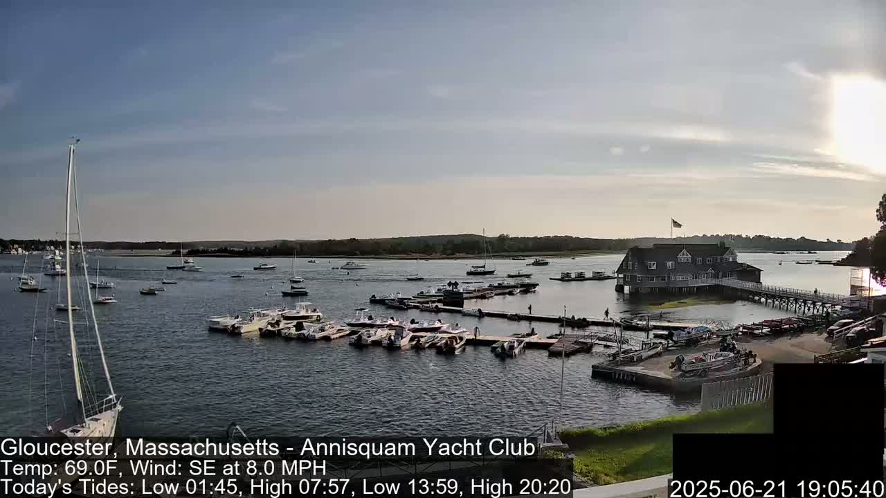Annisquam Yacht Club Live Cam - Gloucester, Massachusetts, USA 