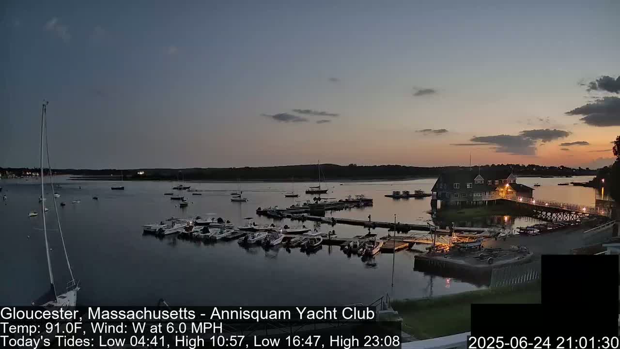 Annisquam Yacht Club Live Cam - Gloucester, Massachusetts, USA 