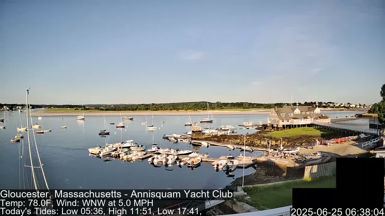Annisquam Yacht Club Live Cam - Gloucester, Massachusetts, USA 