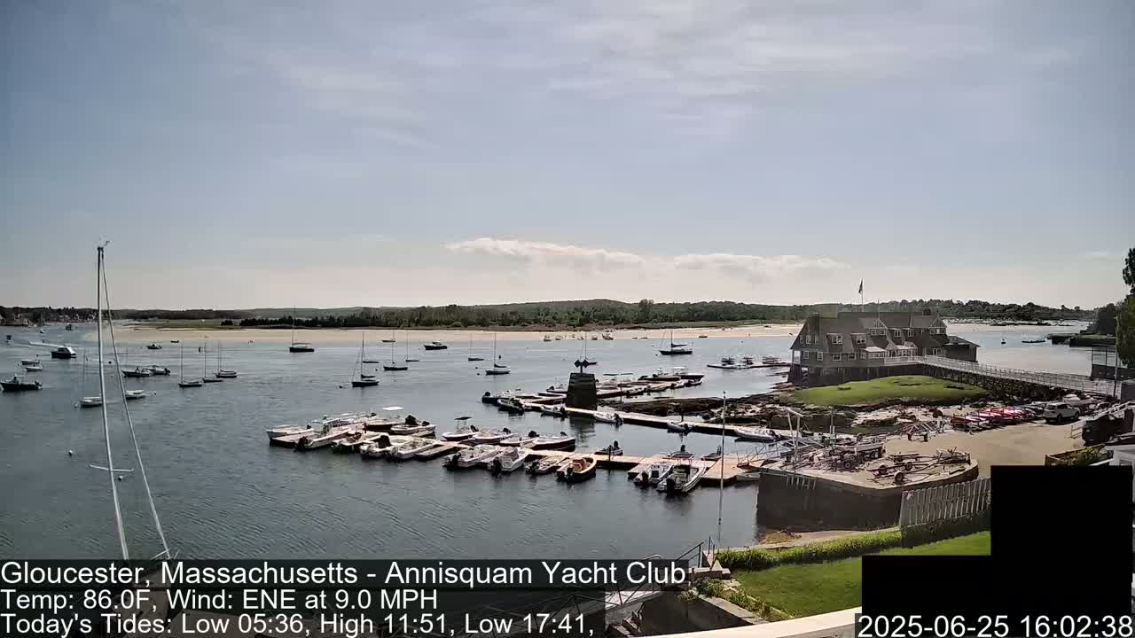 Annisquam Yacht Club Live Cam - Gloucester, Massachusetts, USA 