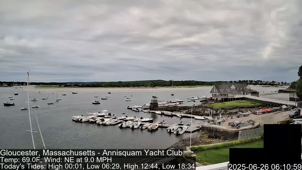 Annisquam Yacht Club Live Cam - Gloucester, Massachusetts, USA 