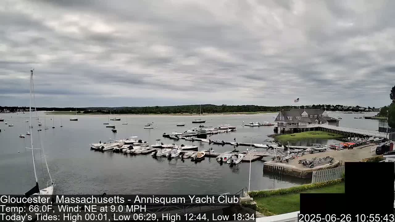 Annisquam Yacht Club Live Cam - Gloucester, Massachusetts, USA 