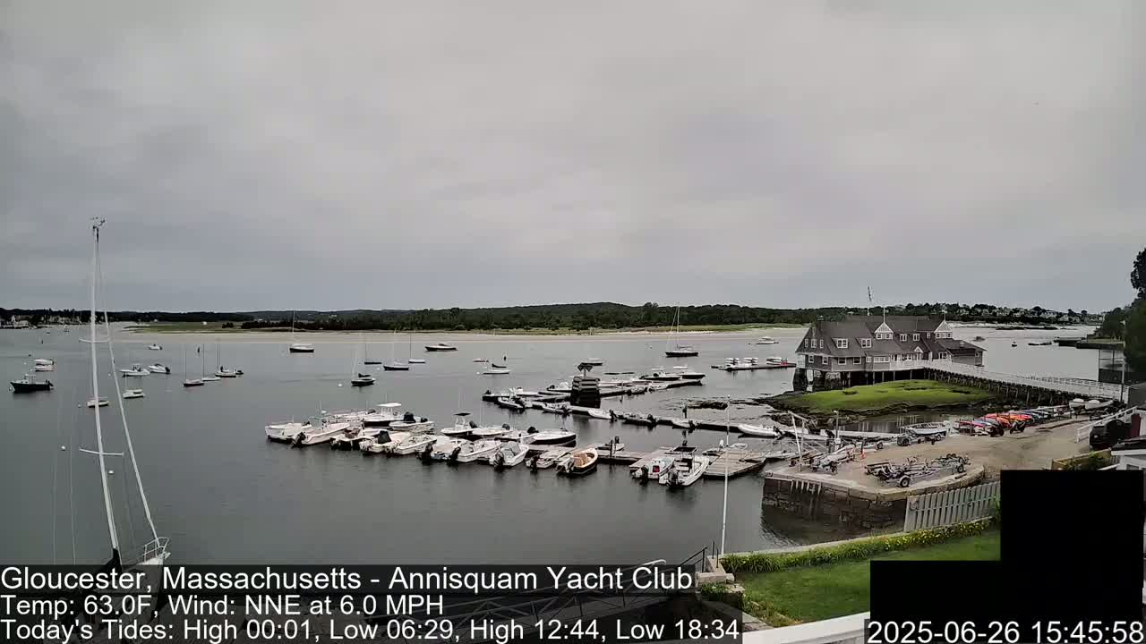 Annisquam Yacht Club Live Cam - Gloucester, Massachusetts, USA 