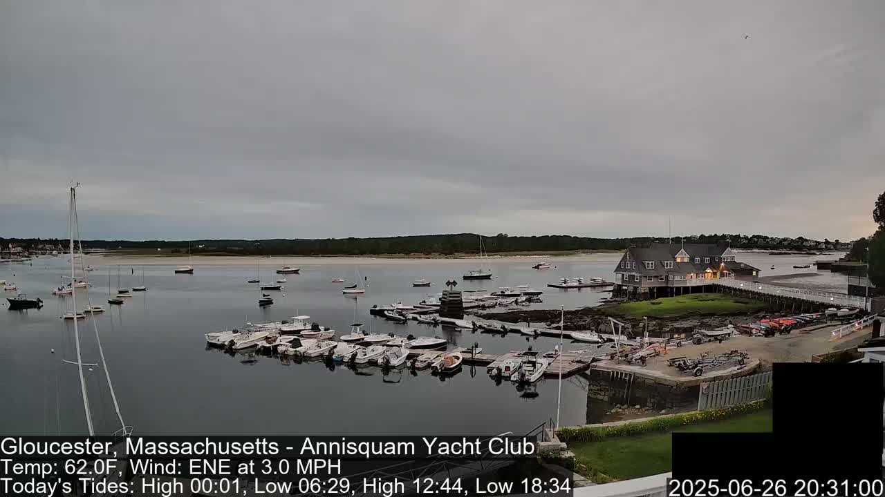 Annisquam Yacht Club Live Cam - Gloucester, Massachusetts, USA 