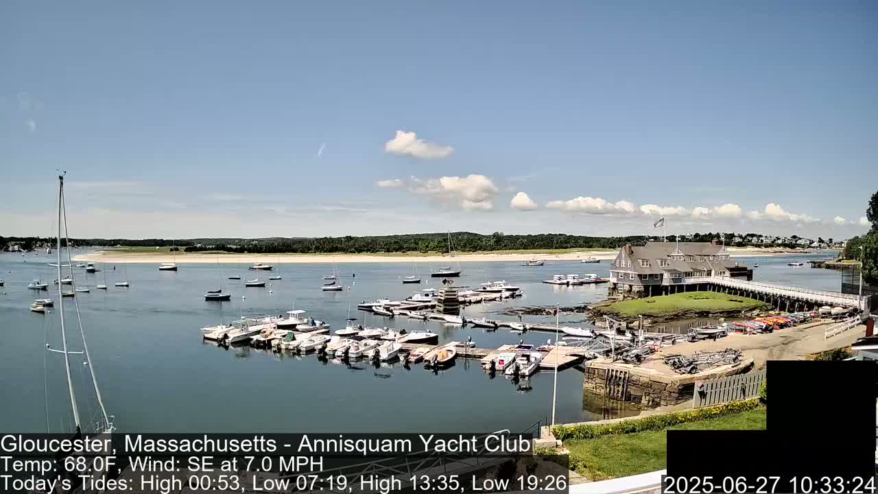 Annisquam Yacht Club Live Cam - Gloucester, Massachusetts, USA 
