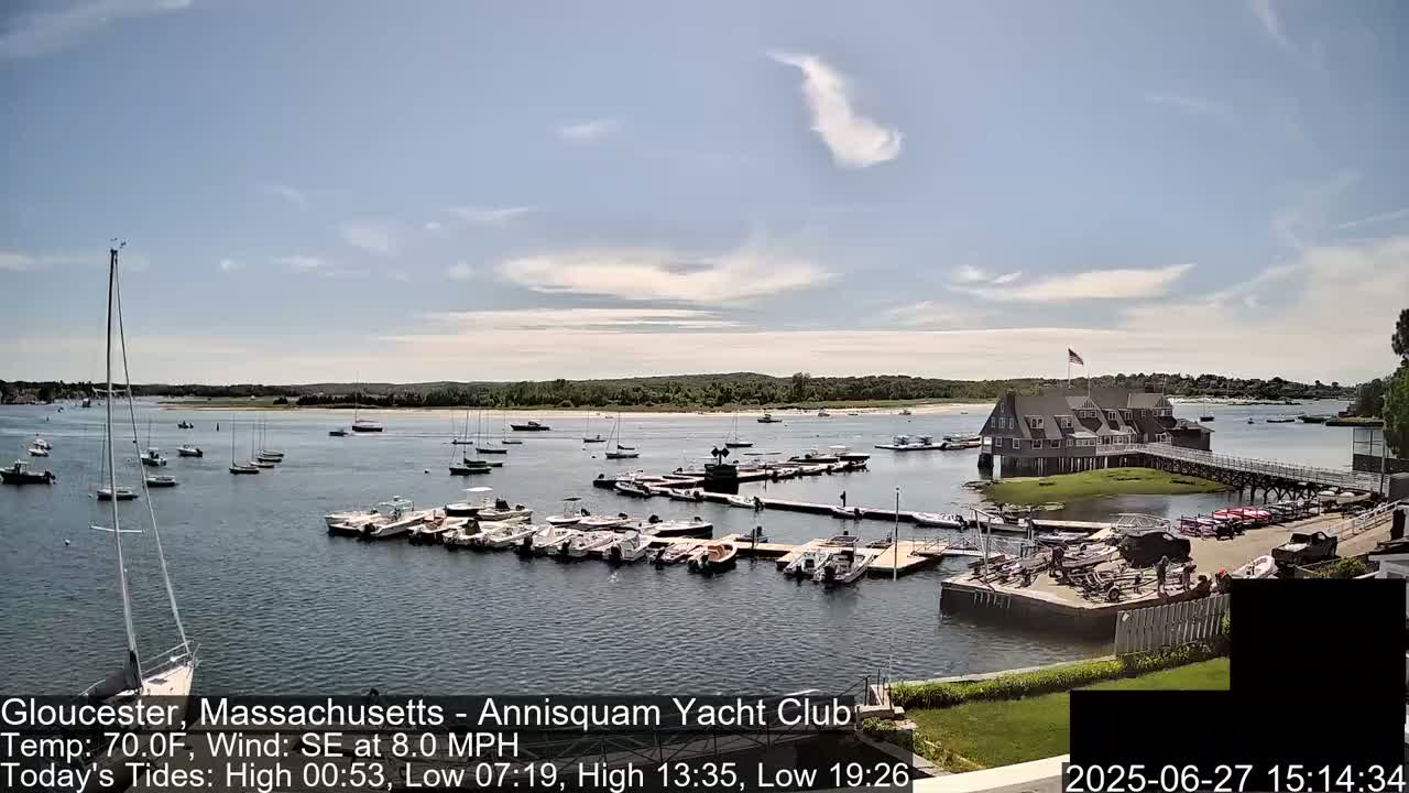 Annisquam Yacht Club Live Cam - Gloucester, Massachusetts, USA 
