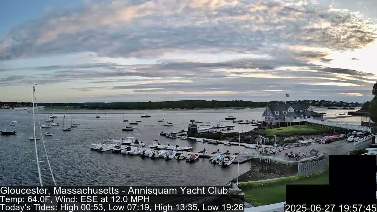 Annisquam Yacht Club Live Cam - Gloucester, Massachusetts, USA 