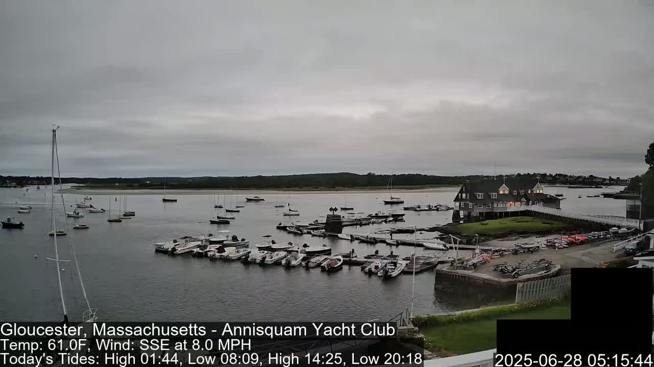 Annisquam Yacht Club Live Cam - Gloucester, Massachusetts, USA 
