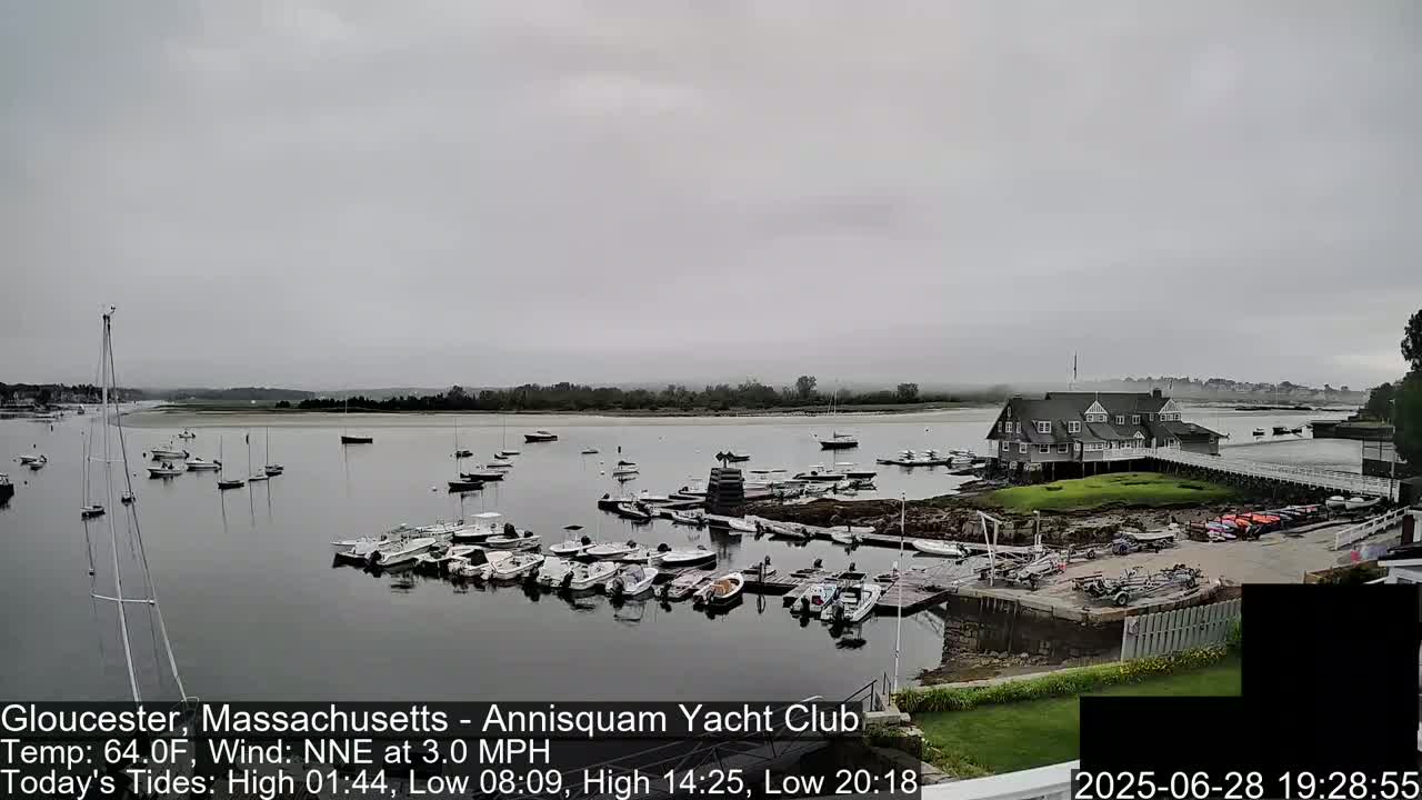 Annisquam Yacht Club Live Cam - Gloucester, Massachusetts, USA 