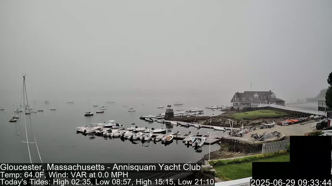 Annisquam Yacht Club Live Cam - Gloucester, Massachusetts, USA 