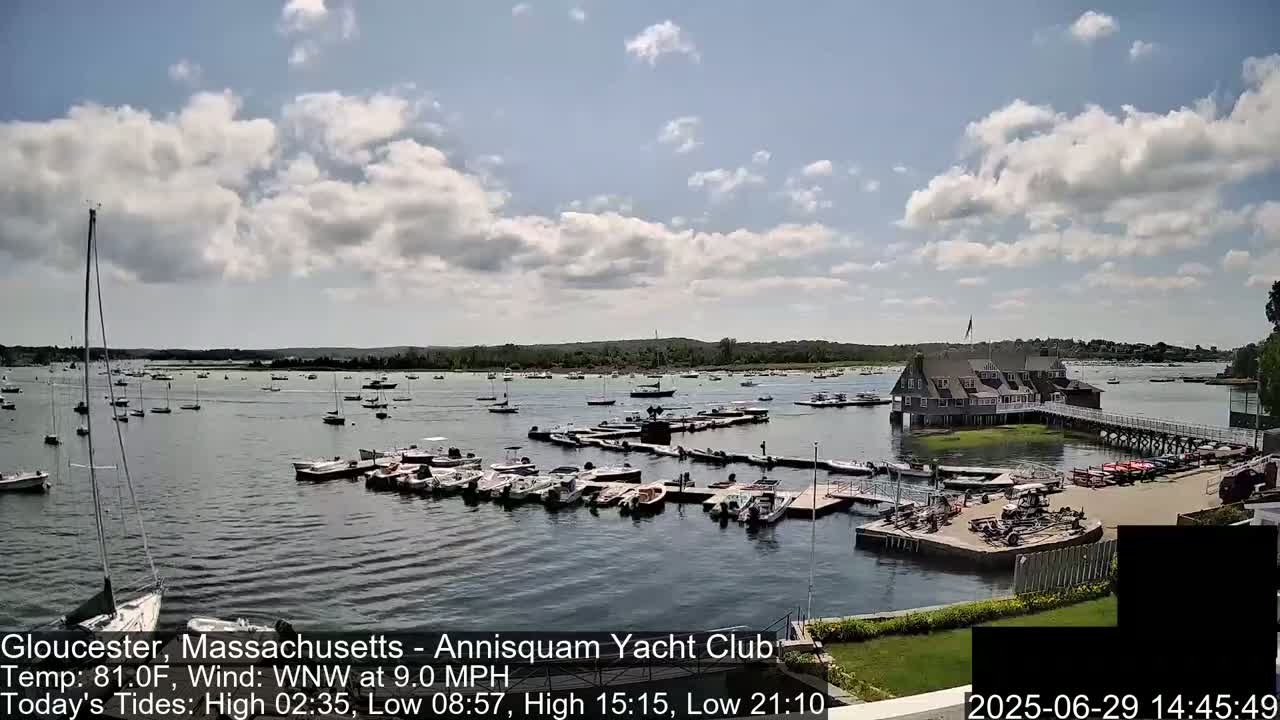 Annisquam Yacht Club Live Cam - Gloucester, Massachusetts, USA 