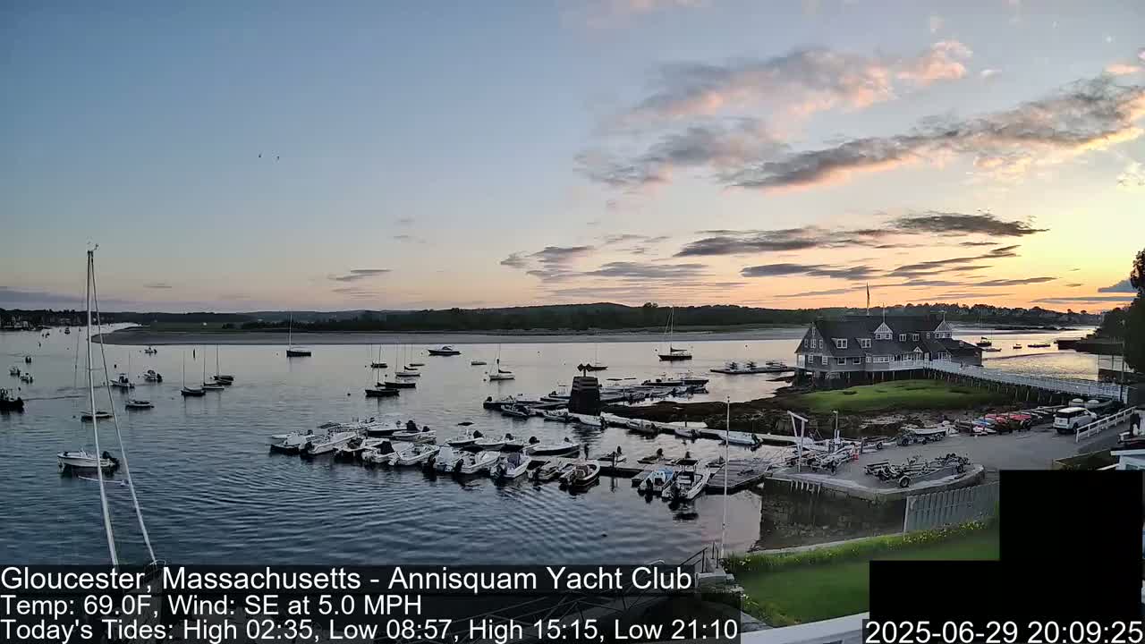 Annisquam Yacht Club Live Cam - Gloucester, Massachusetts, USA 