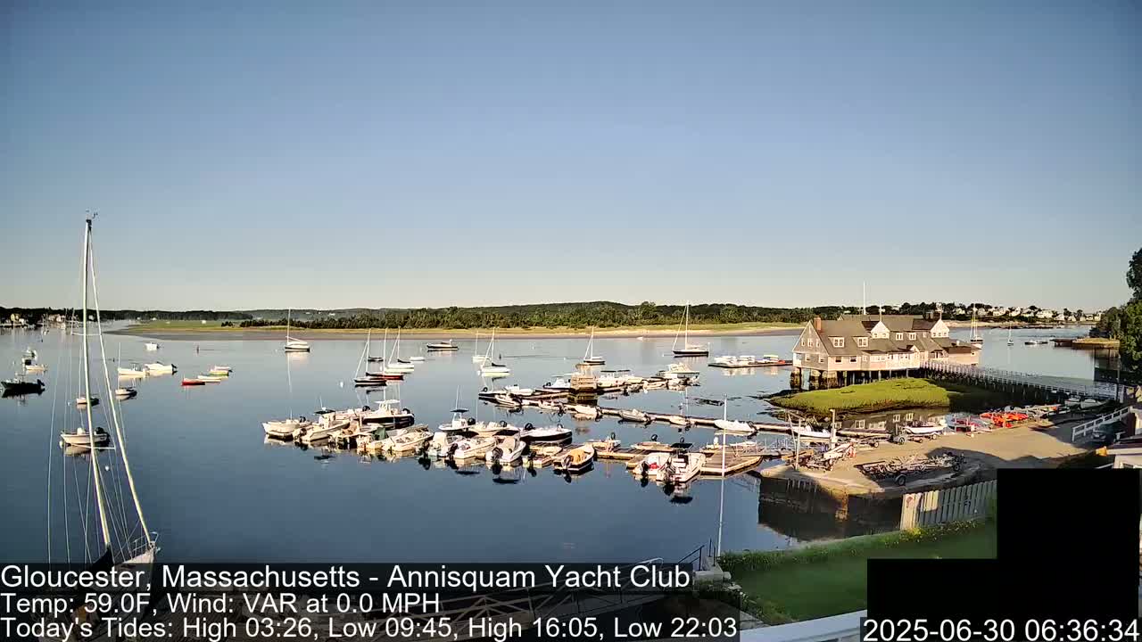 Annisquam Yacht Club Live Cam - Gloucester, Massachusetts, USA 