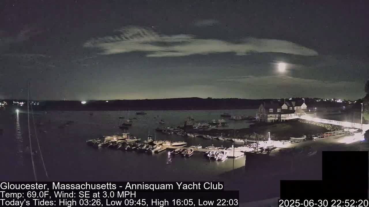Annisquam Yacht Club Live Cam - Gloucester, Massachusetts, USA 
