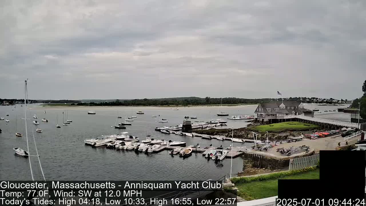 Annisquam Yacht Club Live Cam - Gloucester, Massachusetts, USA 