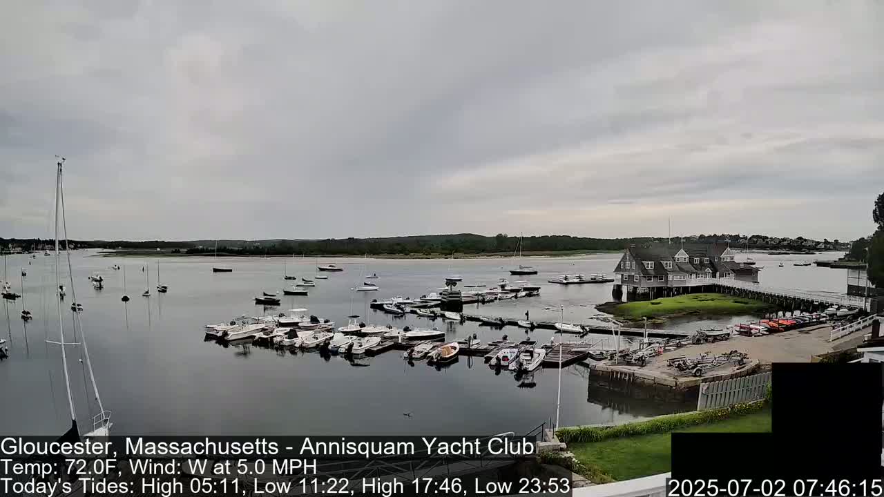 Annisquam Yacht Club Live Cam - Gloucester, Massachusetts, USA 