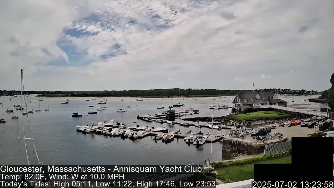 Annisquam Yacht Club Live Cam - Gloucester, Massachusetts, USA 