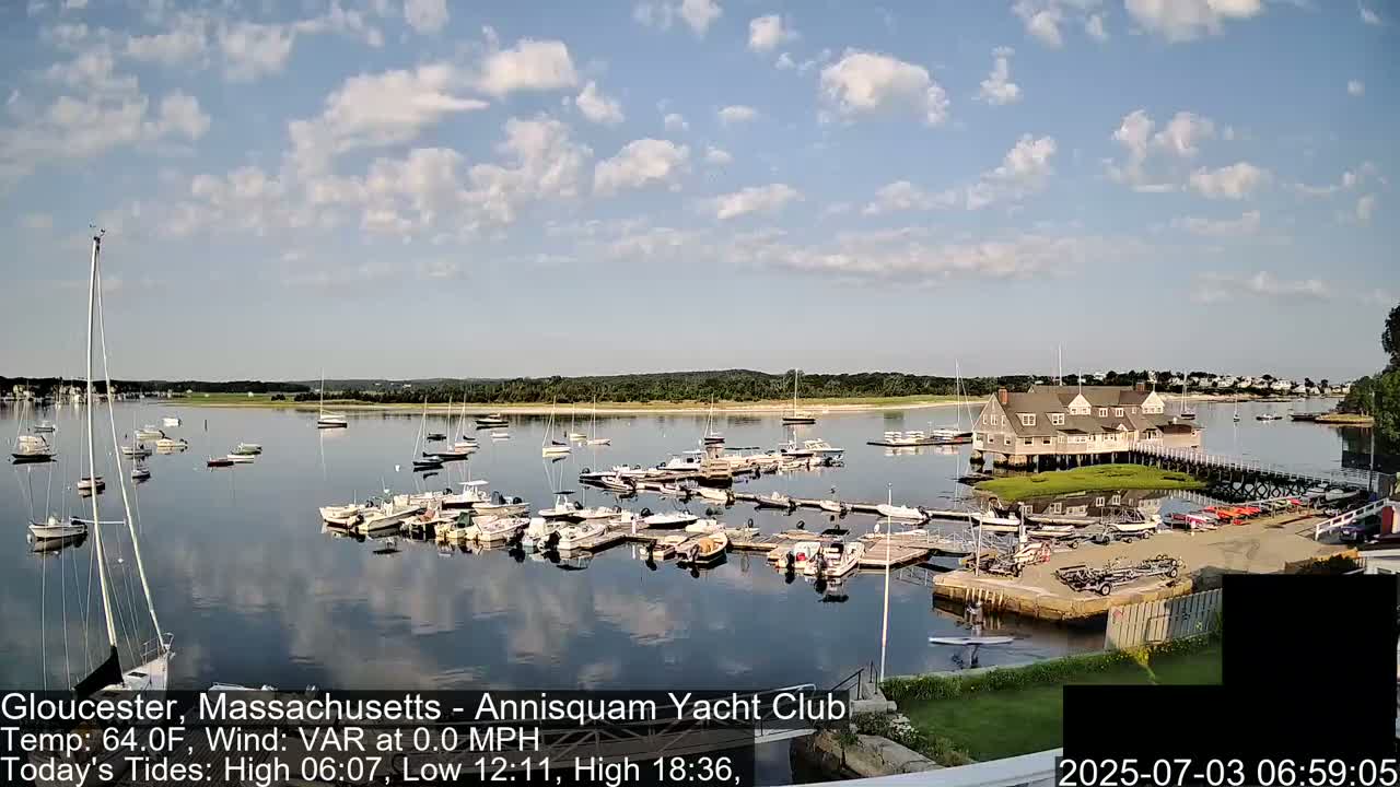 Annisquam Yacht Club Live Cam - Gloucester, Massachusetts, USA 
