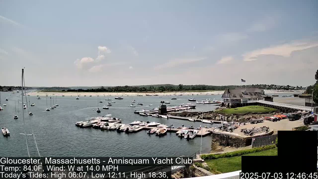 Annisquam Yacht Club Live Cam - Gloucester, Massachusetts, USA 