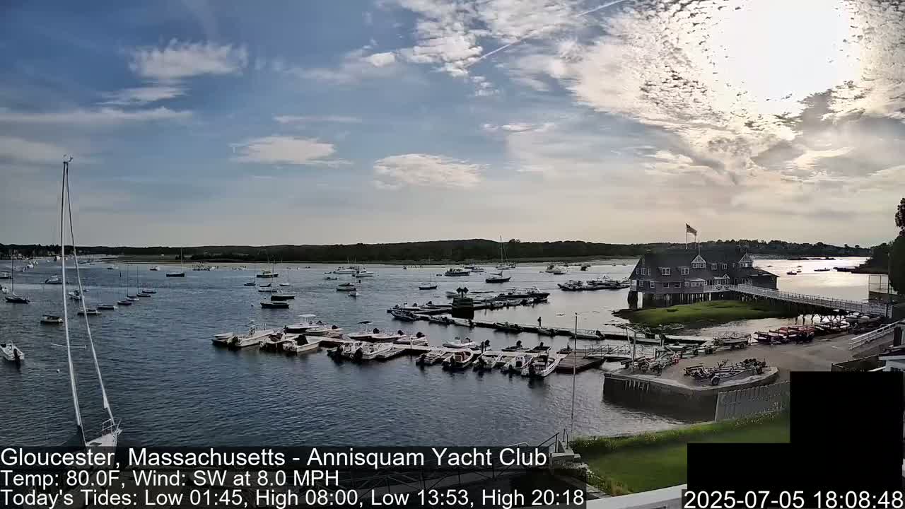 Annisquam Yacht Club Live Cam - Gloucester, Massachusetts, USA 