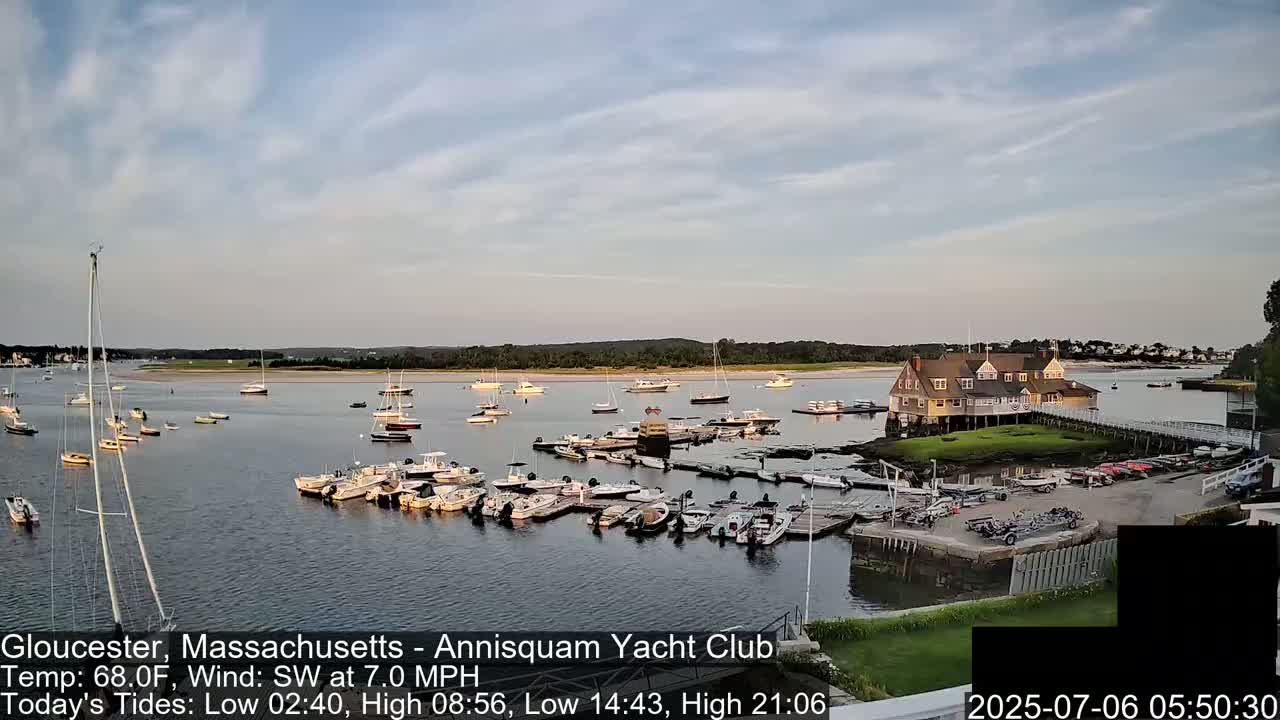 Annisquam Yacht Club Live Cam - Gloucester, Massachusetts, USA 