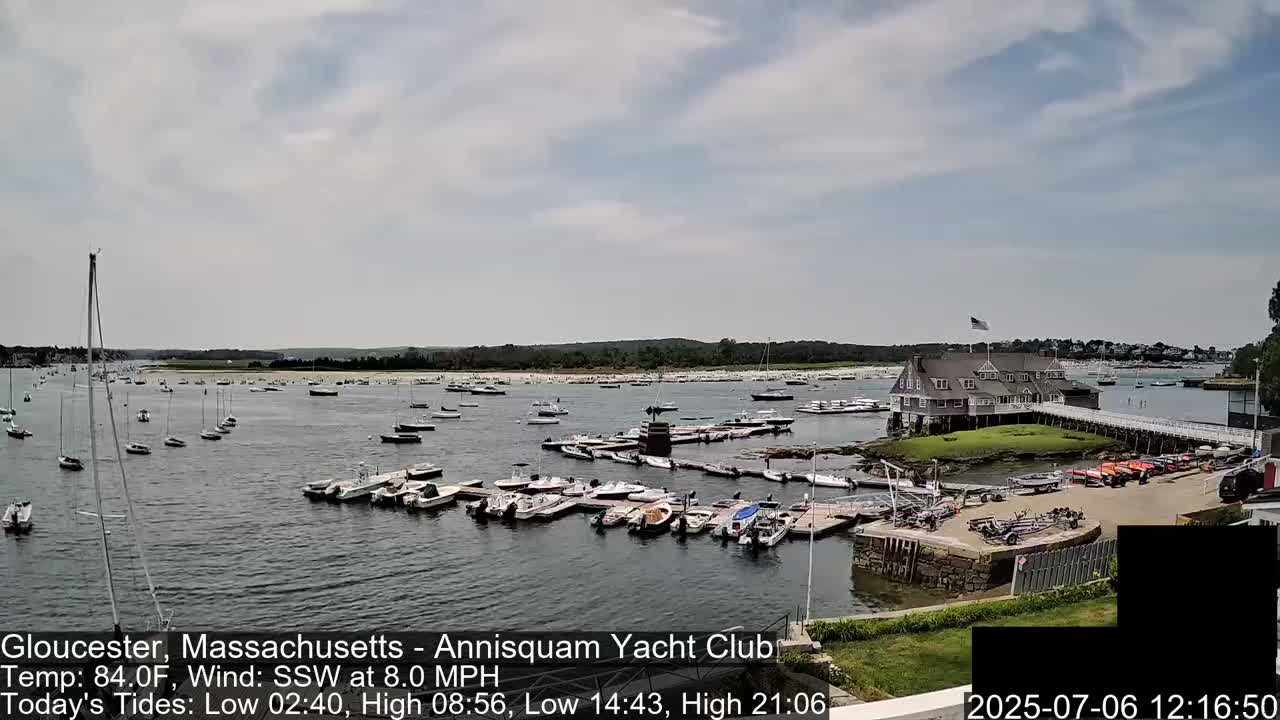 Annisquam Yacht Club Live Cam - Gloucester, Massachusetts, USA 