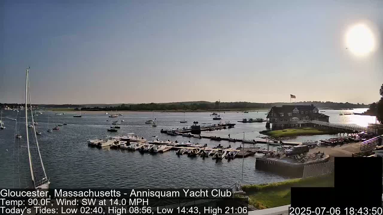 Annisquam Yacht Club Live Cam - Gloucester, Massachusetts, USA 