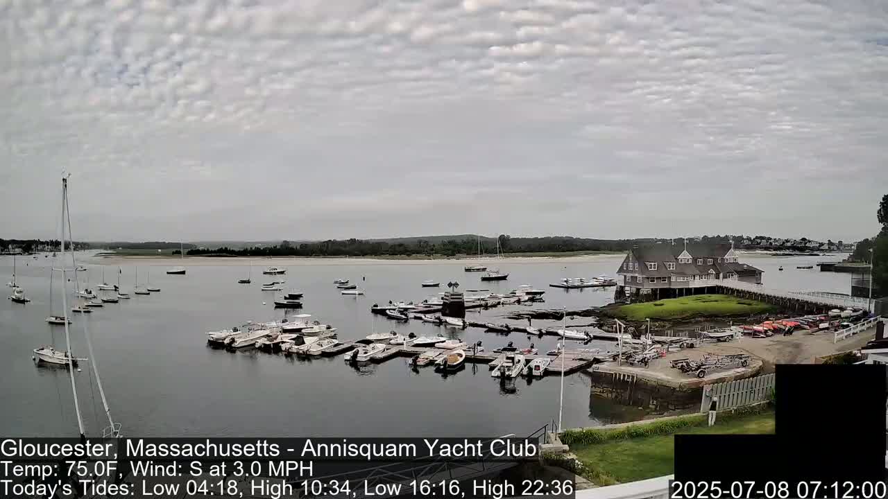 Annisquam Yacht Club Live Cam - Gloucester, Massachusetts, USA 