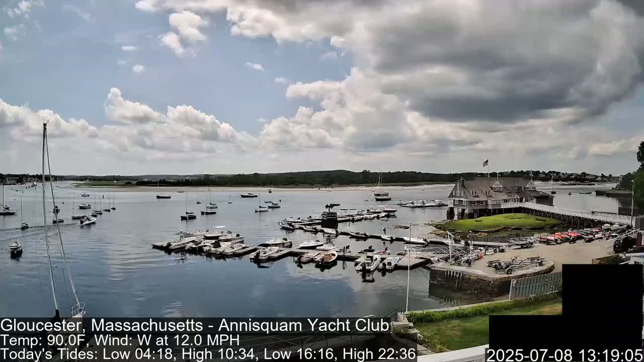 Annisquam Yacht Club Live Cam - Gloucester, Massachusetts, USA 