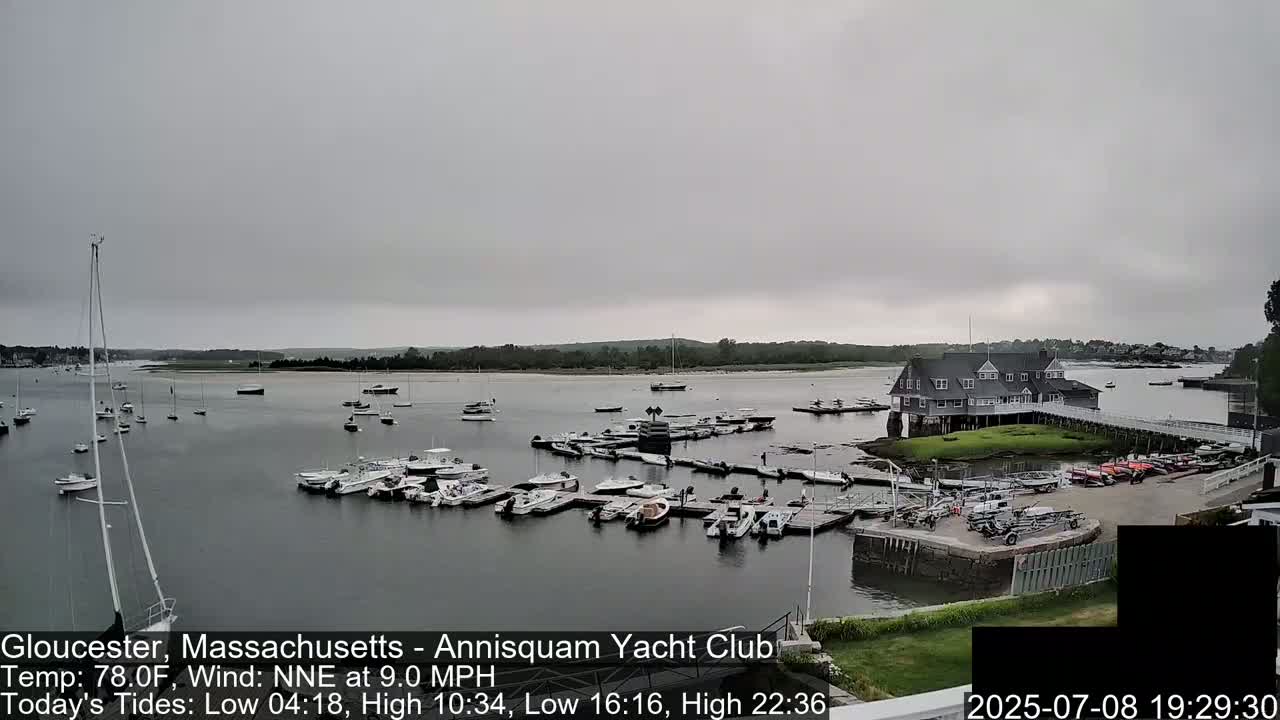Annisquam Yacht Club Live Cam - Gloucester, Massachusetts, USA 