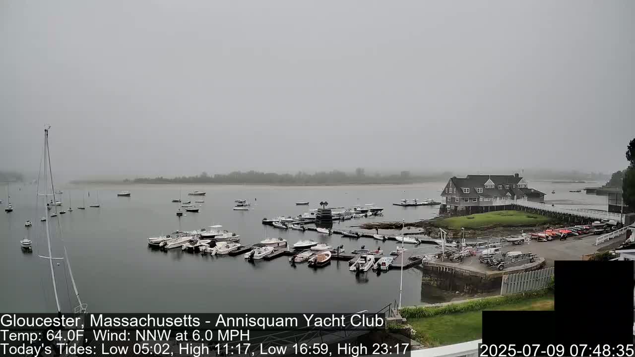 Annisquam Yacht Club Live Cam - Gloucester, Massachusetts, USA 