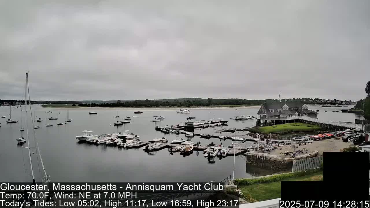 Annisquam Yacht Club Live Cam - Gloucester, Massachusetts, USA 