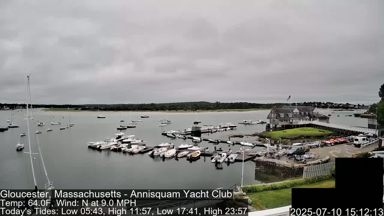 Annisquam Yacht Club Live Cam - Gloucester, Massachusetts, USA 