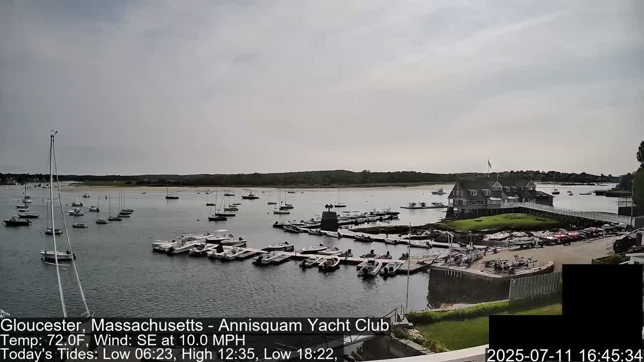 Annisquam Yacht Club Live Cam - Gloucester, Massachusetts, USA 