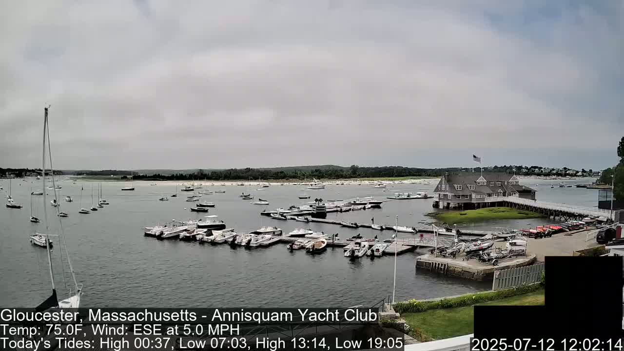 Annisquam Yacht Club Live Cam - Gloucester, Massachusetts, USA 