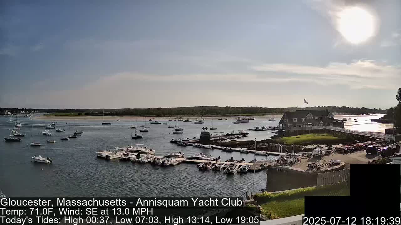 Annisquam Yacht Club Live Cam - Gloucester, Massachusetts, USA 