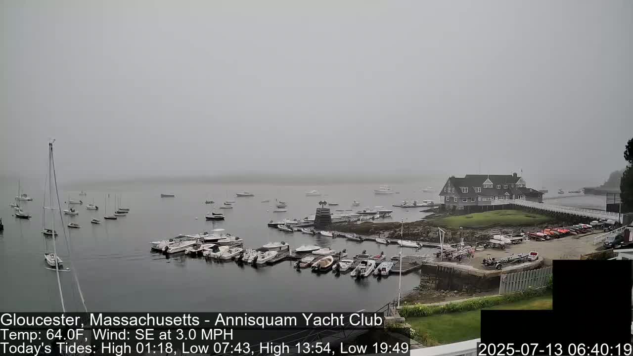 Annisquam Yacht Club Live Cam - Gloucester, Massachusetts, USA 