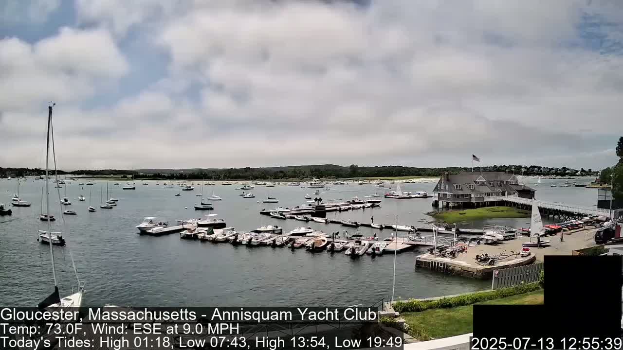 Annisquam Yacht Club Live Cam - Gloucester, Massachusetts, USA 