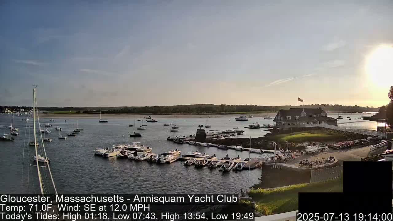 Annisquam Yacht Club Live Cam - Gloucester, Massachusetts, USA 