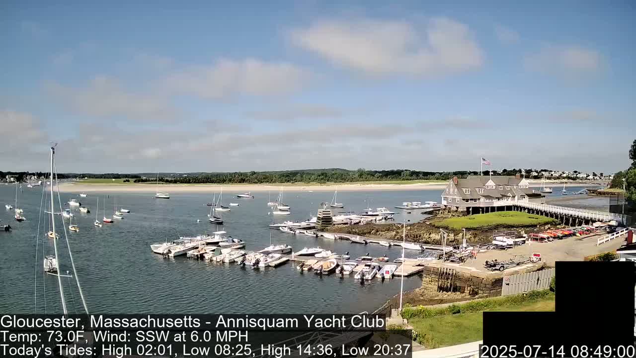 Annisquam Yacht Club Live Cam - Gloucester, Massachusetts, USA 