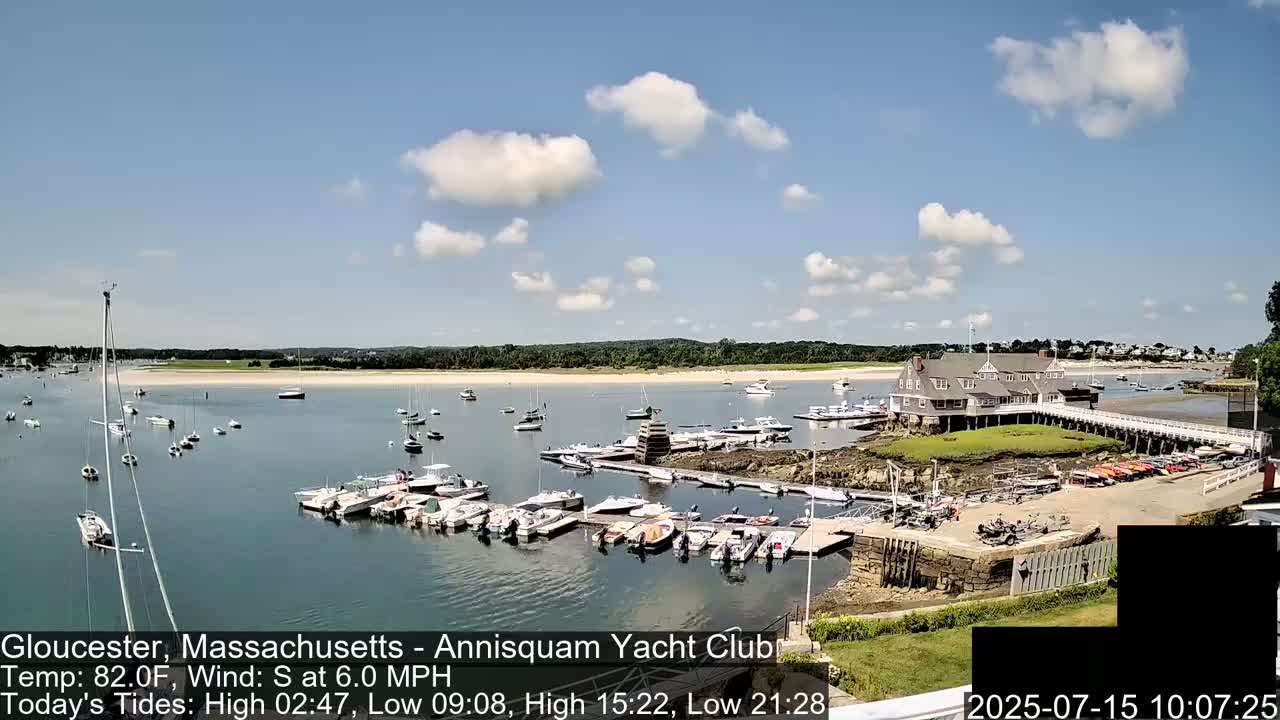 Annisquam Yacht Club Live Cam - Gloucester, Massachusetts, USA 