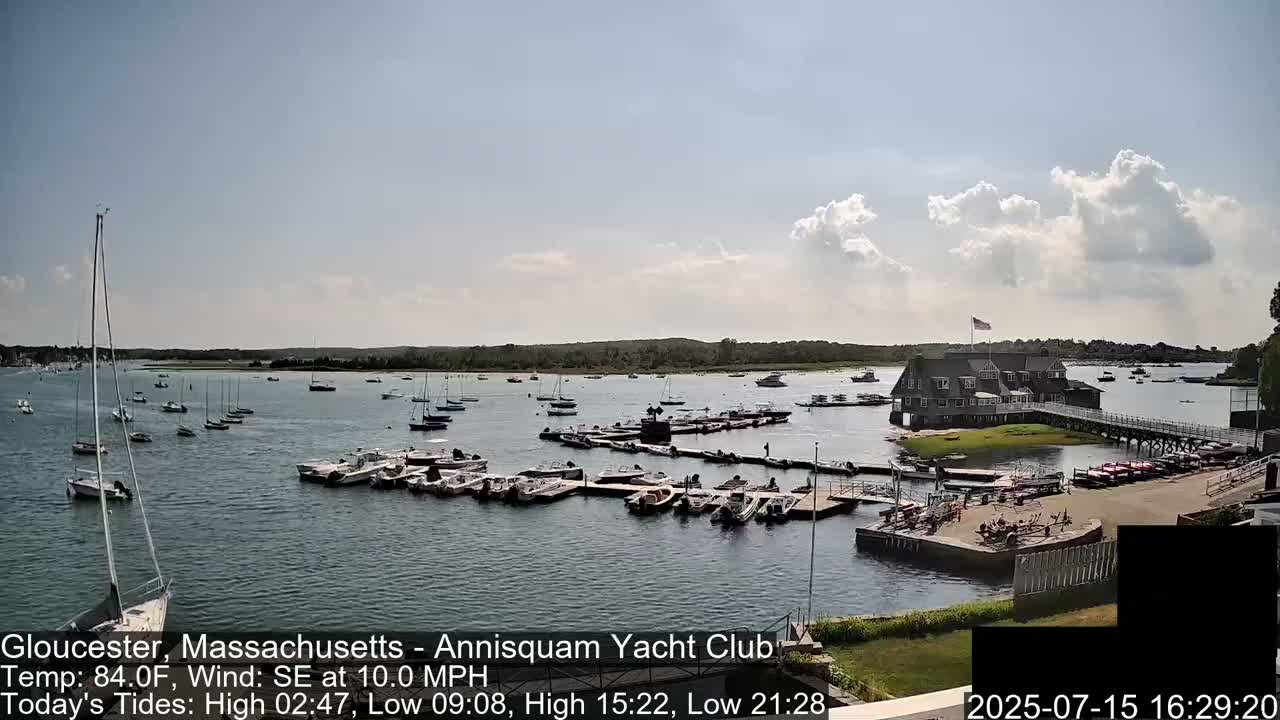 Annisquam Yacht Club Live Cam - Gloucester, Massachusetts, USA 
