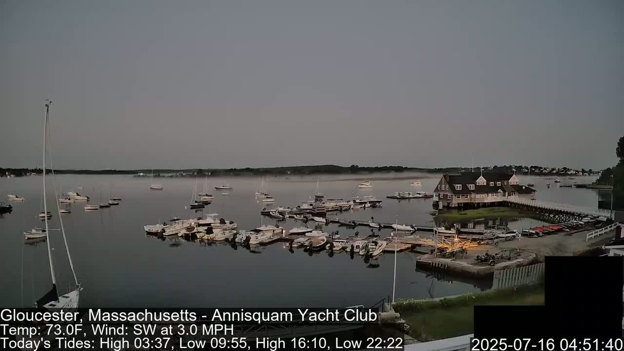 Annisquam Yacht Club Live Cam - Gloucester, Massachusetts, USA 