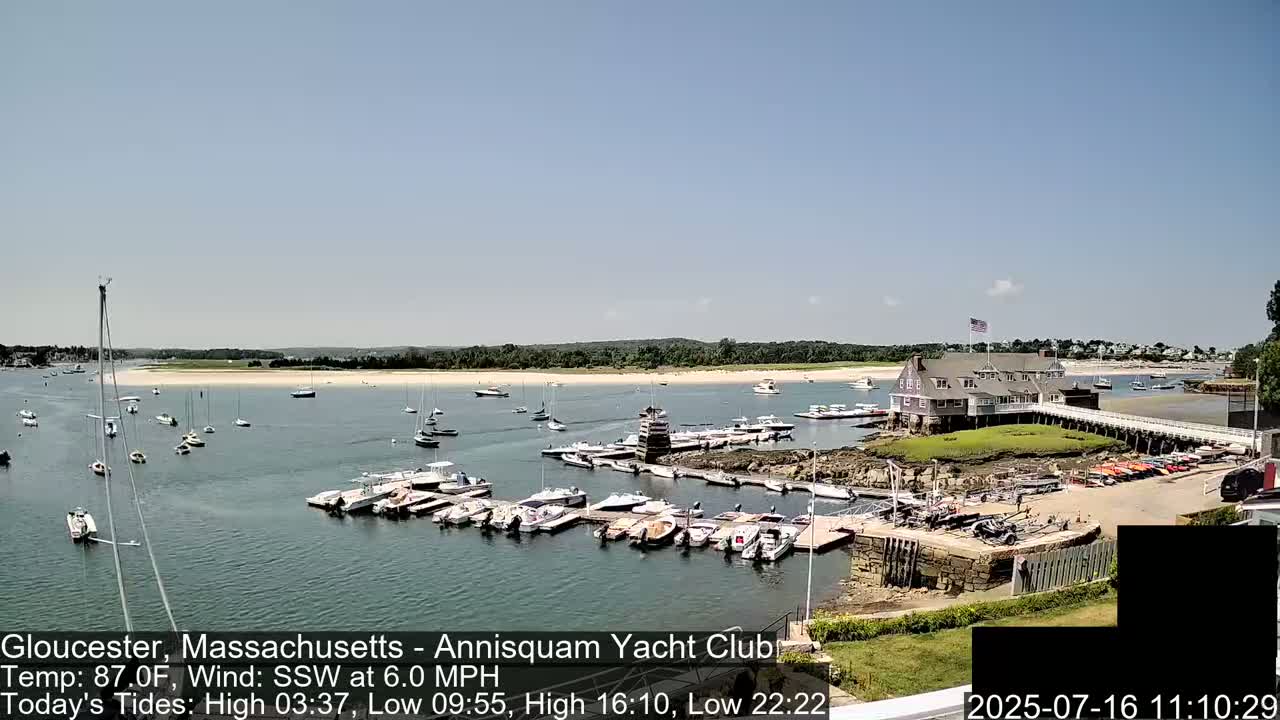 Annisquam Yacht Club Live Cam - Gloucester, Massachusetts, USA 