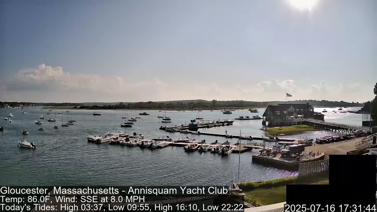 Annisquam Yacht Club Live Cam - Gloucester, Massachusetts, USA 