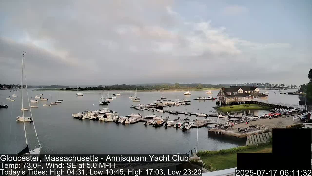 Annisquam Yacht Club Live Cam - Gloucester, Massachusetts, USA 
