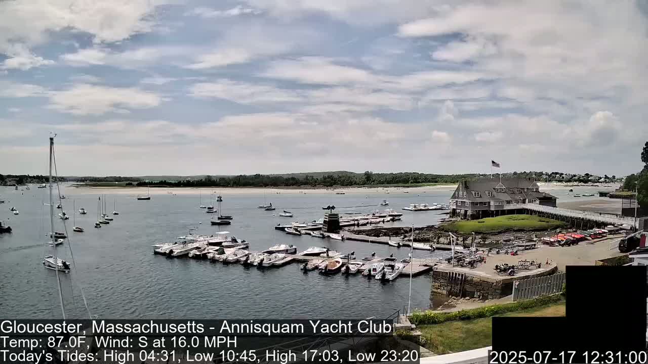Annisquam Yacht Club Live Cam - Gloucester, Massachusetts, USA 