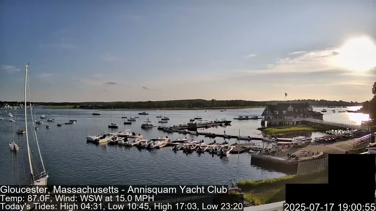 Annisquam Yacht Club Live Cam - Gloucester, Massachusetts, USA 