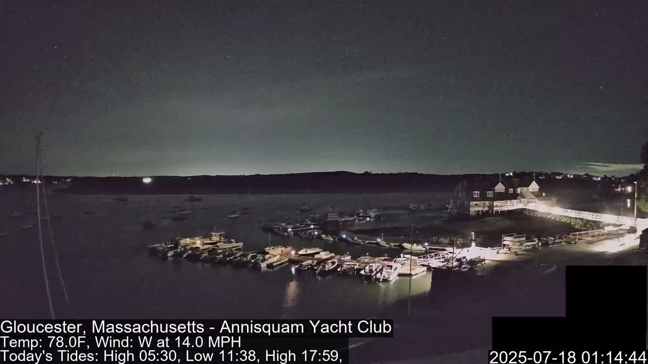 Annisquam Yacht Club Live Cam - Gloucester, Massachusetts, USA 